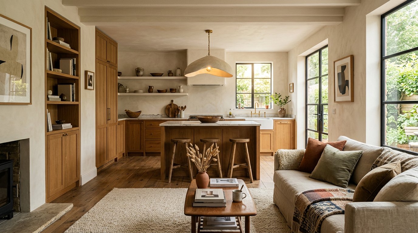 Warmly designed home interior